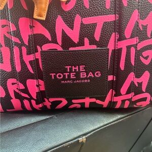 Marc Jacobs Pink and Black Tote Bag
